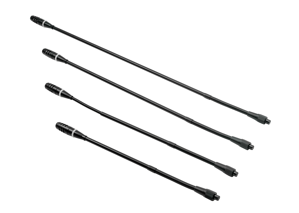 Ohýbací ramena pro mikrofonní jednotky